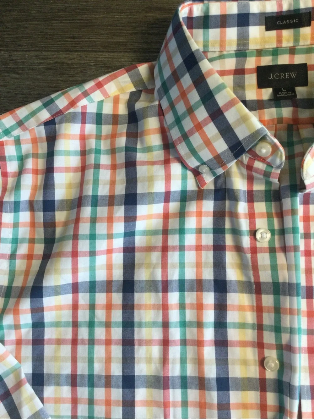 J. Crew Multicolor Plaid Long-Sleeve Button-Down Shirt